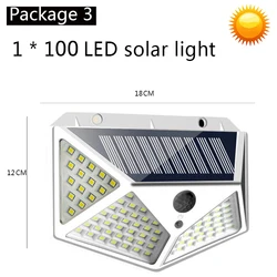 Solar - Powered LED Motion Sensor Outdoor Light - Waterproof Security Lamp for Garden and Yard Decoration (100LED White)