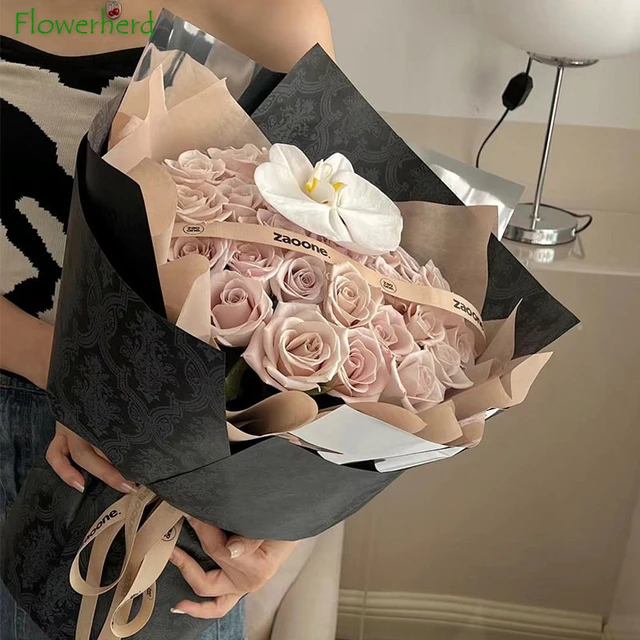 Thickened Retro Printing Craft Paper DIY 38x58cm Wrapping Paper Flower  Bouquet Packaging Floral Flower Wrapping Kraft