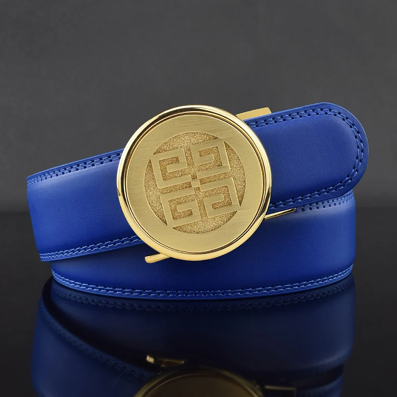 Blue gold buckle
