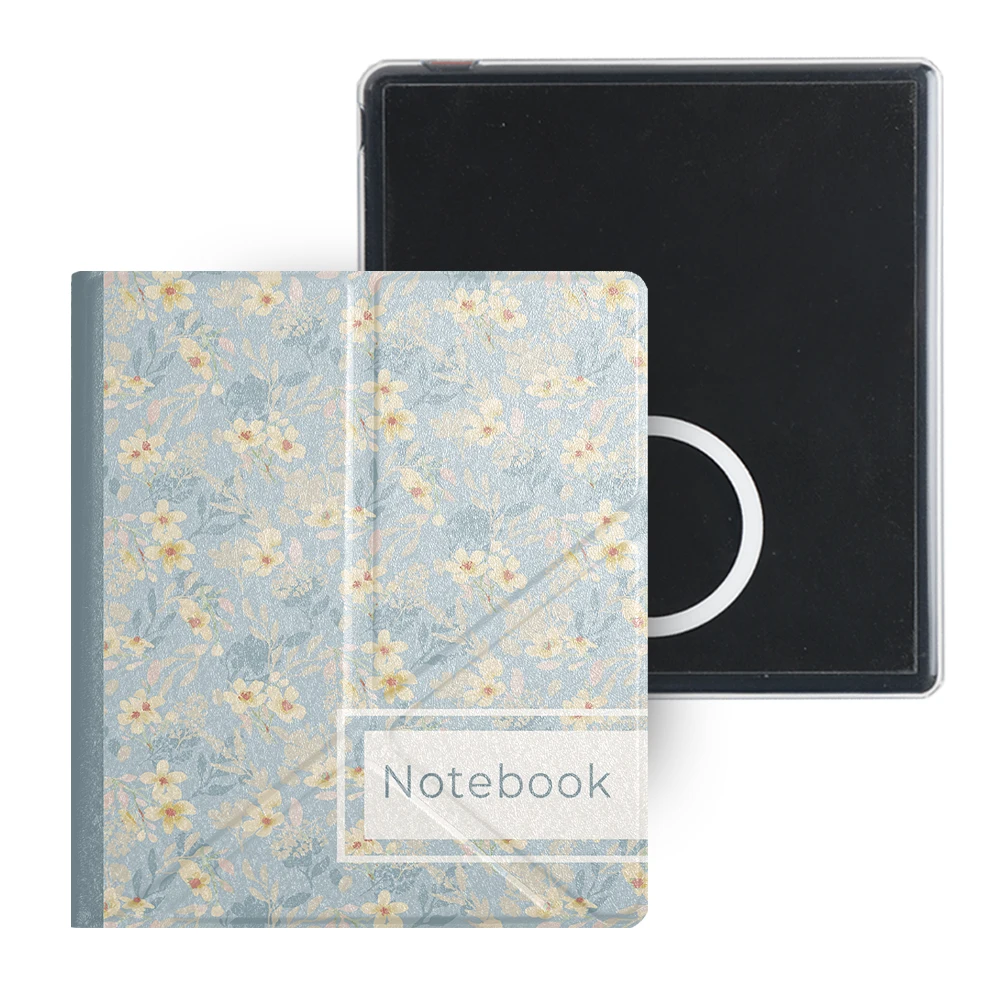 Twosheep Magnetic Detachable Case with Auto Sleep/Wake - Small Fresh Floral Design, 7 Inch