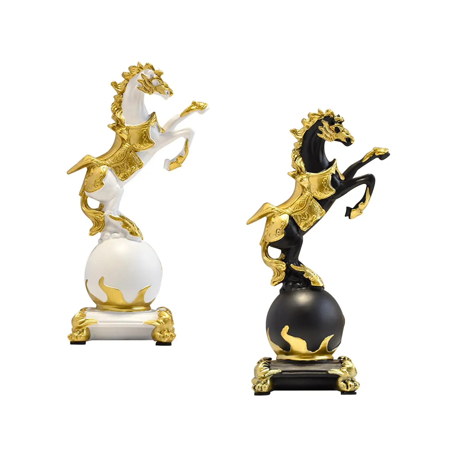 

Horse Figurine Creative Decorative Statue for Bookshelf Entrance Centerpiece