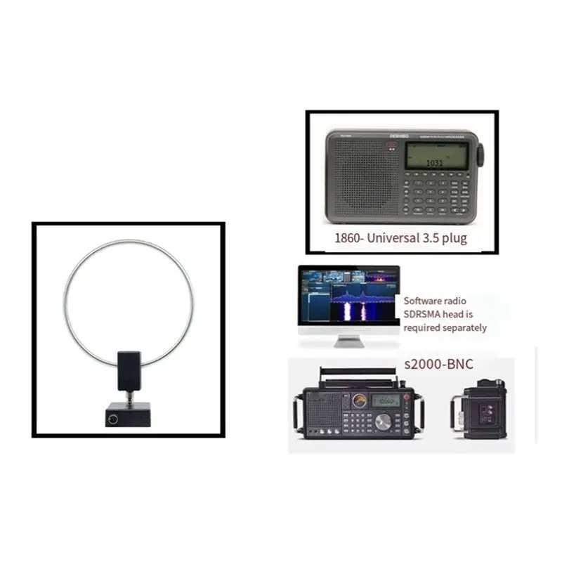 새로운 GA-450 루프 안테나 SDR 단중파 라디오 안테나 SW 2.30-30Mhz MW 522-1710Khz GA450 내구성