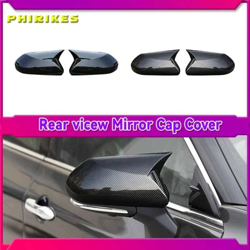 

Horn Glossy Black Car Side View Rearview Mirror Cover Caps Trim Sticker For Toyota Camry 2018+ For Avalon 2019 C-HR 2016-2018+