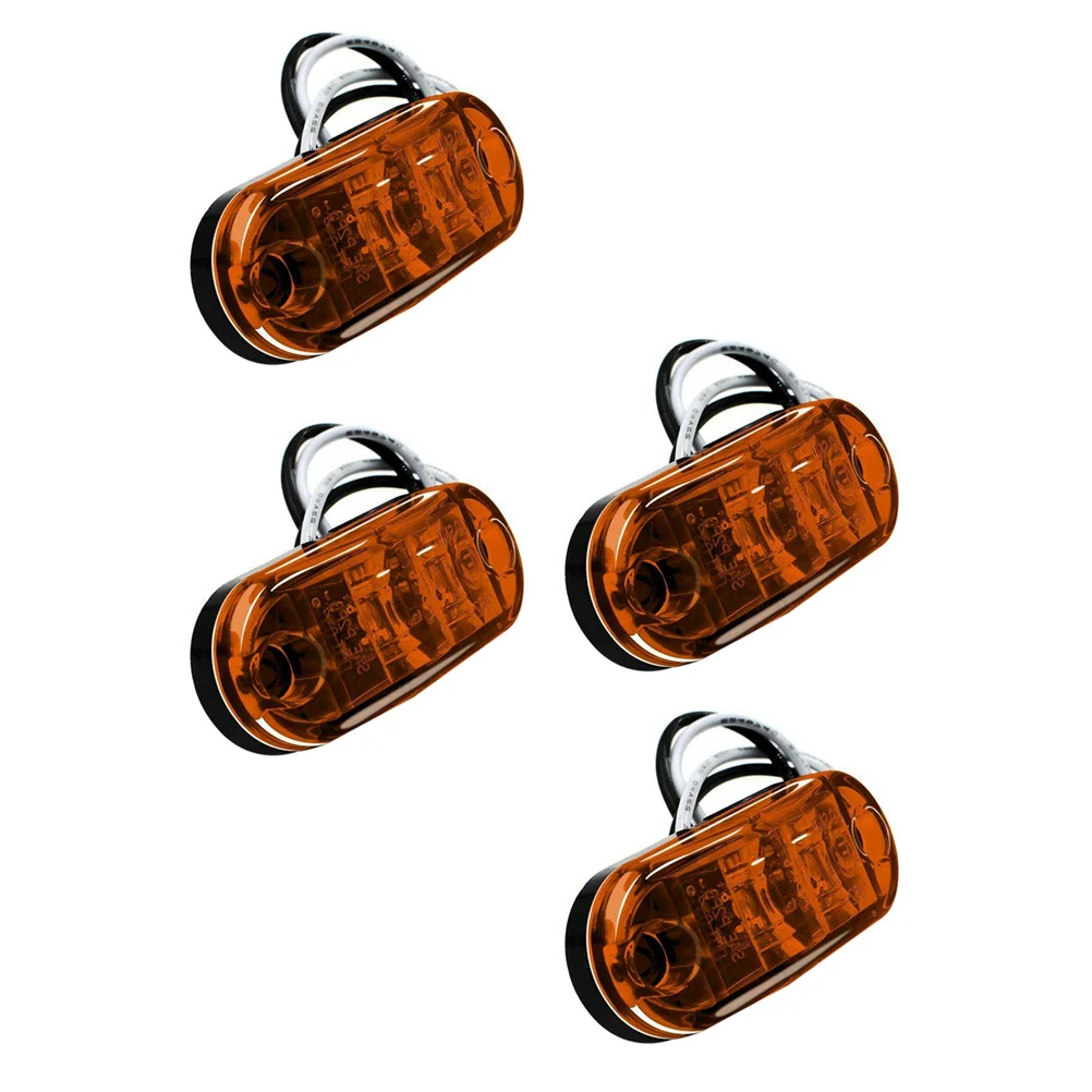 

4 Pcs Trailer Tail Light Signal Lamp Side Marker Truck LED Lights Indicator Car Taillights