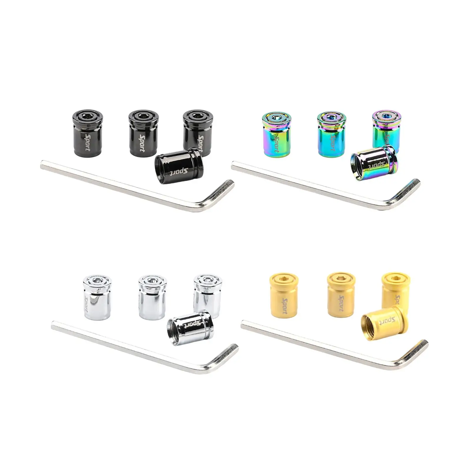 

4Pcs Car Tire Valve Stem Caps Stem Covers Heavy Duty Dustproof Universal Tire Air Caps for Automobile Bicycle Motorcycle