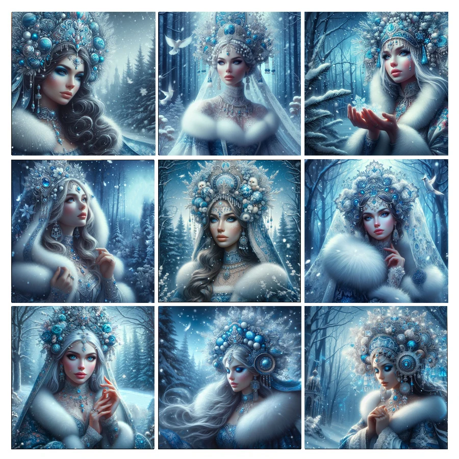 

Женская 5D алмазная живопись «сделай сам», новинка 2024, Набор для вышивки крестиком, ледяной снег, красота, пейзаж, Алмазная мозаика, вышивка для дома