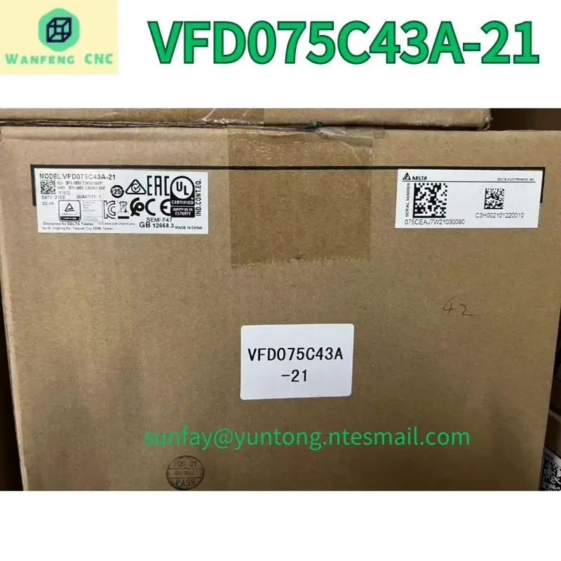 

brand-new VFD075C43A-21 c2000+series frequency converter 7.5KW 380V Fast Shipping