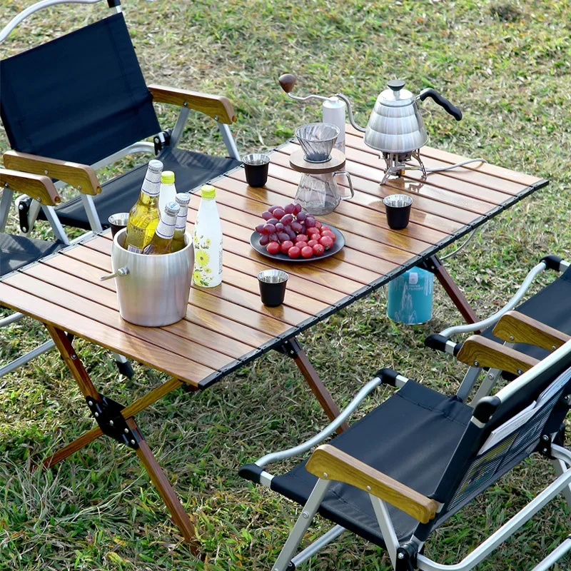 

SH Aoliviya Official New Folding Table and Chair Outdoor Portable Folding Chair Barbecue Camping Table Stall Folding Square Tabl