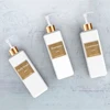 500ml/16.9oz Shampoo Dispenser Press Pump Bottle with Gold Waterproof Labels Bathroom Shampoo Conditioner Body Wash Bottles 5