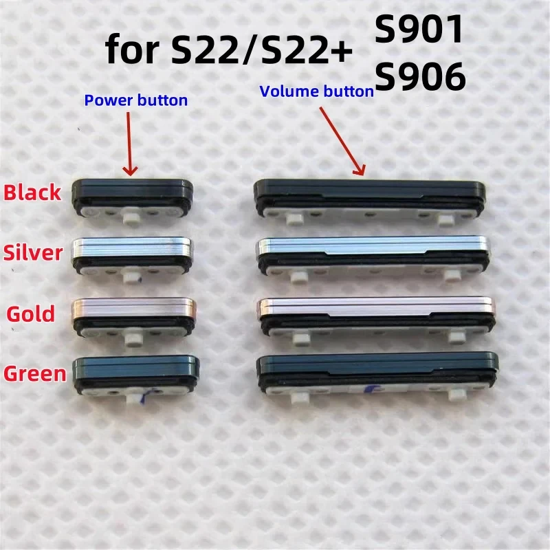 삼성 갤럭시 S22 SM-S901B S22Plus S906B S22Ultra SM-S908B 5G용 측면 볼륨 버튼 전원 키