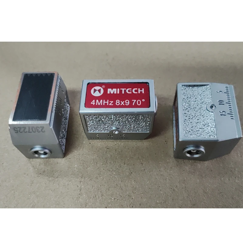 Mitech 4MHz 8x9mm 45 60 70 Degree Angle Beam Probe Transducer Apply for Mitech Ultrasonic Flaw Detector 2