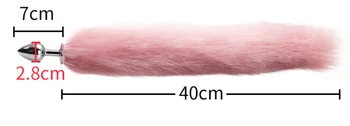 Fox Tail Anal Plug with Hairpin Bdsm Toy Flirting Metal Butt Plug Tail Erotic Sex Toys for Woman Couples Cosplay Adult Game Shop 6