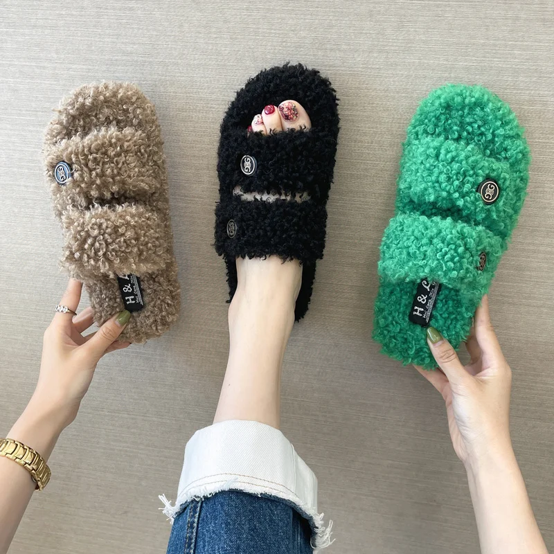 Women's Slipper Sponge Slippers Wool Slippers Lamb Slippers