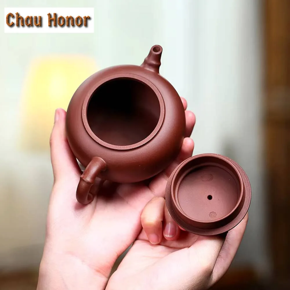 230ml Yixing Handmade Beast Purple Clay Teapots Famous Artists Tea Pot Raw Ore Purple Sand Kettle Chinese Zisha Tea Set Teaware