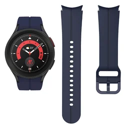 Premium Silicone Sports Strap - Soft and Durable Watch Bracelet - Watch 5 Pro 45mm (Midnight blue A)