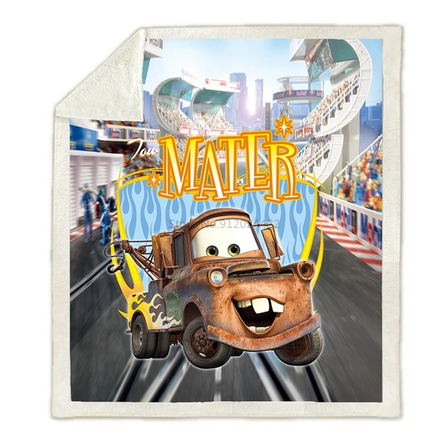 Mater Cars Cartoon 3d Plush Blanket Lightning McQueen 95 Flannel Throw Blanket  Disney Cars Two Layer Soft Sherpa Fleece Blanket - AliExpress