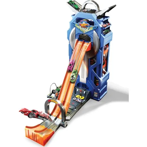 Hot Wheels Ultimate Mega Garage Giant Tower Race 35 Car Capacity, Easy Portable FTB68