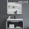 Modern Luxury Bathroom Vanity Large Capacity Washbasin Vanity Cabinet Wall Mount With Sink Integrated Bathroom Storage Furniture 2