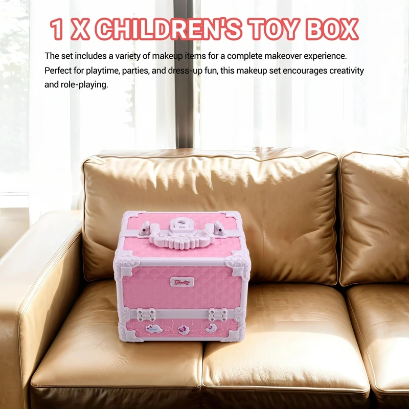 Girl Simulation Pretend Princess Makeup Toys Play House Children Cosmetics Lipstick Eyeshadow Set for Kids Cosplay Game 6