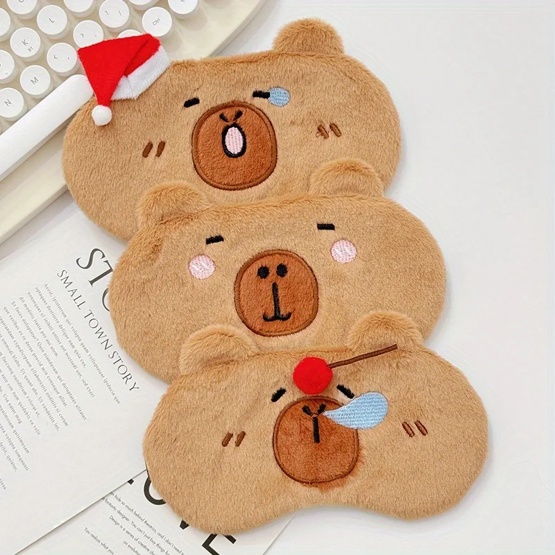 Adorable Capybara Sleep Mask - Light-Blocking & Adjustable Gift