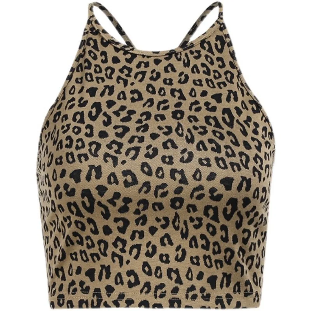 Sexy Street Leopard Print Lace Up V Neck Long Sleeve Two Pieces