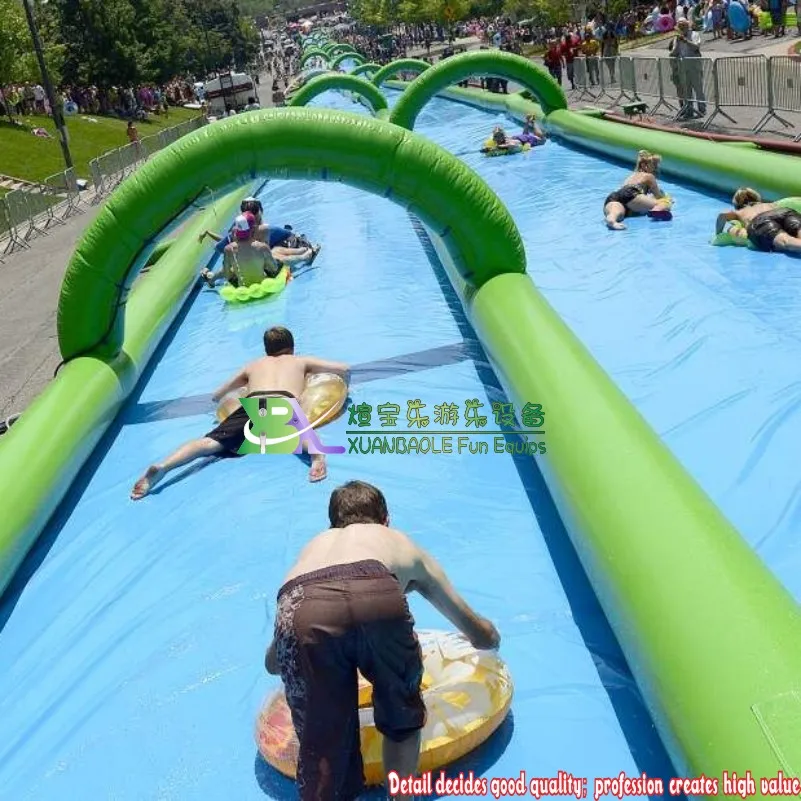 

Two Lane Inflatable Giant Water Slide Slip N Slide Inflatable City Of Water Slide For Adult