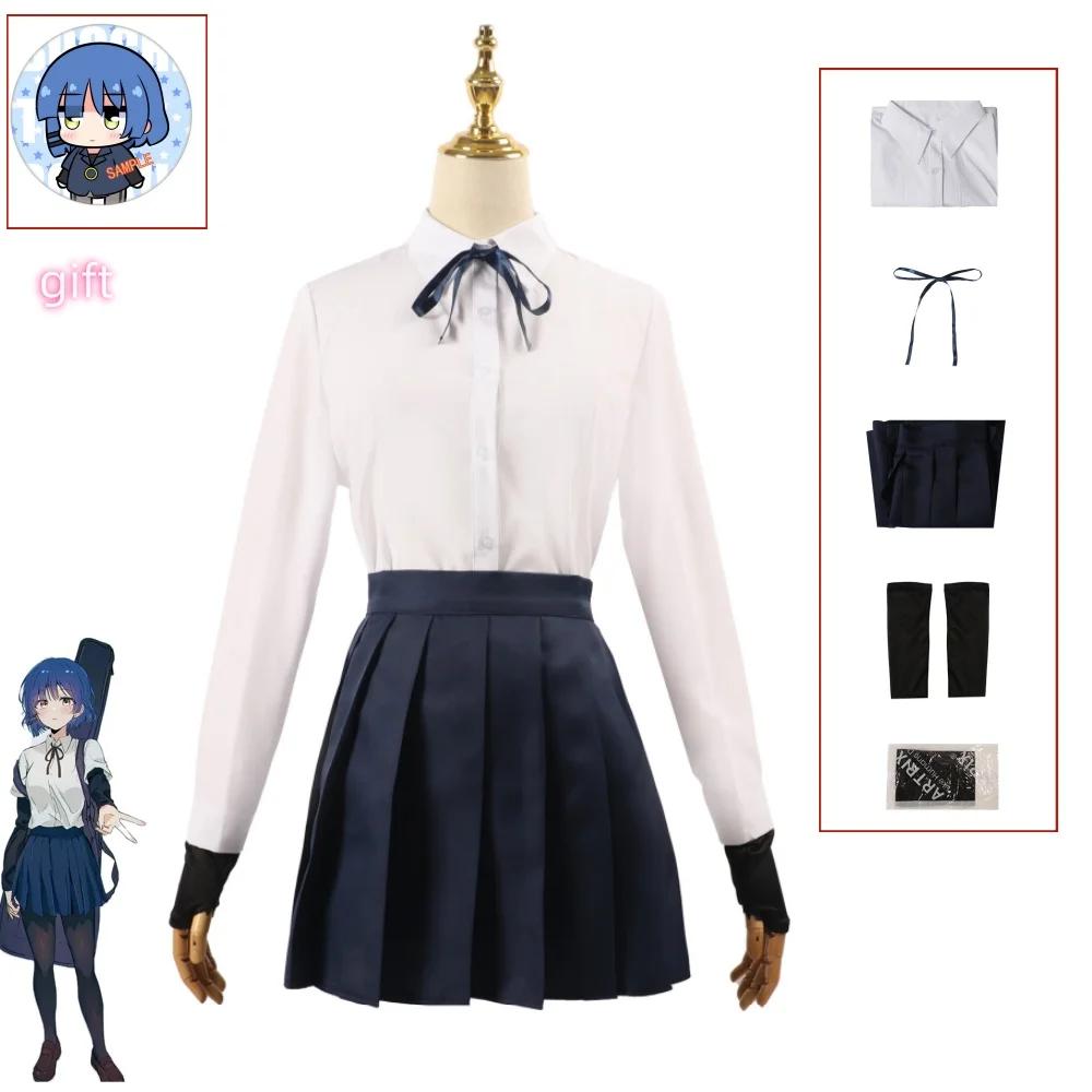 thumbnail image 1 of Yamada Ryo disfraz de Cosplay Anime Bocchi The Rock falda de Cosplay peluca azul juegos completos Yamada Ryo ropa de Cosplay para mujeres y niñas, 1 of 2