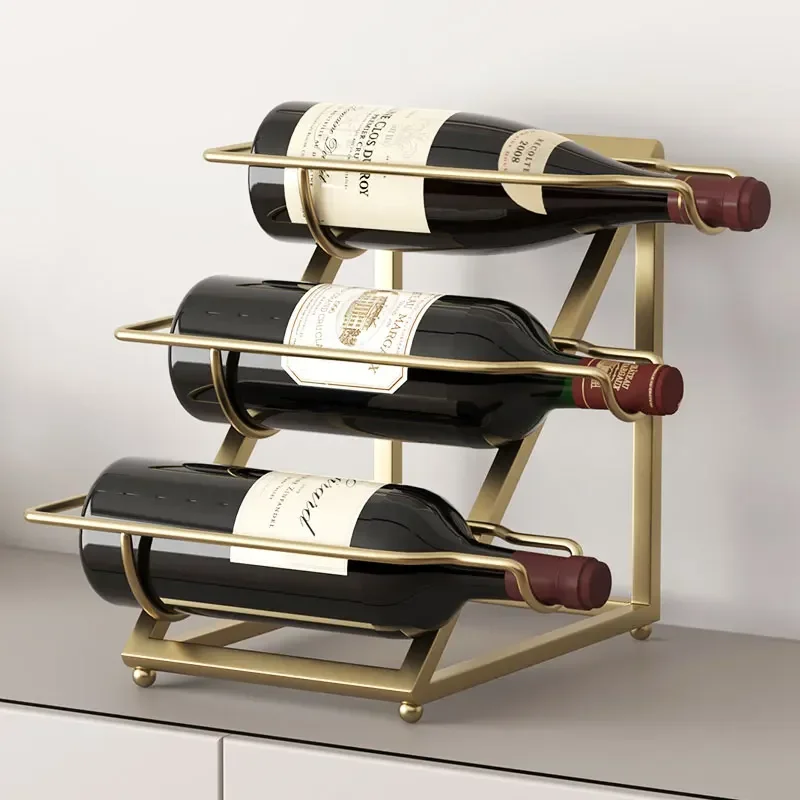 High-end Red Wine Rack, Horizontal Wine Bottle, Living Room Cabinet , Iron Display Rack, Home Cabinet Ornaments