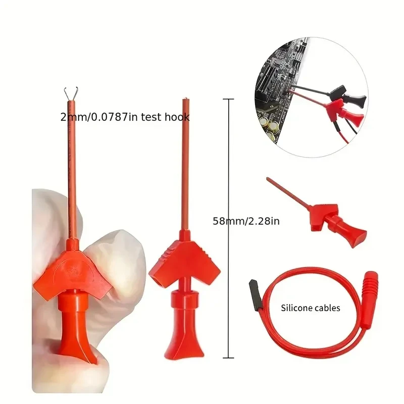 Cleqee P1300 Series Multimeter Test Lead kit 4mm Banana Plug Cable Test Hook Clip Probe Alligator Clip Automotive Tool Kit