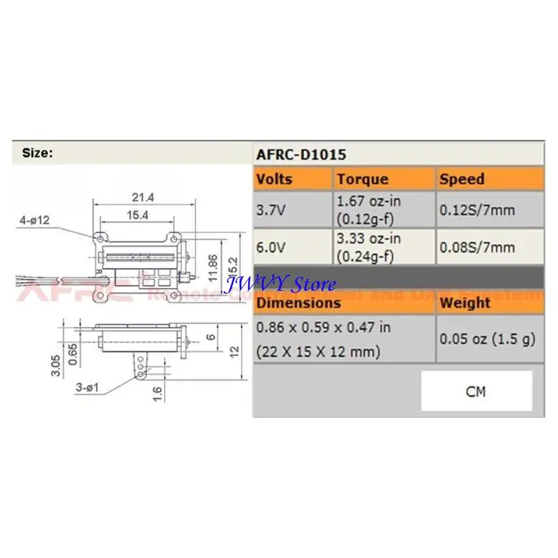 573A AFRC D1015PRO 1.5g 대형 스트로크 9mm 마이크로 디지털 선형 서보 고속