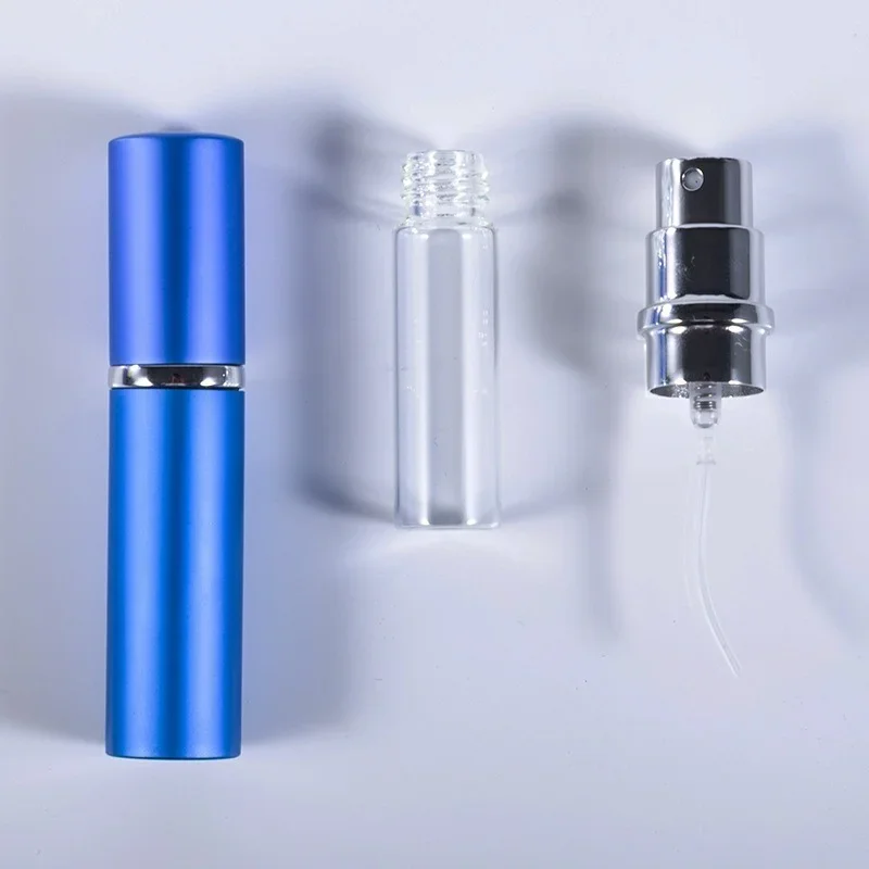 Portable Refillable Perfume Bottle With Atomizer Empty Aluminum Parfume Case Container Spray Bottle 5ml Travel