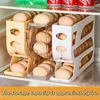 Large Capacity Automatic Egg Roller Household Four Tier Refrigerator Egg Storage Box Space Saving Kitchen Dedicated 1