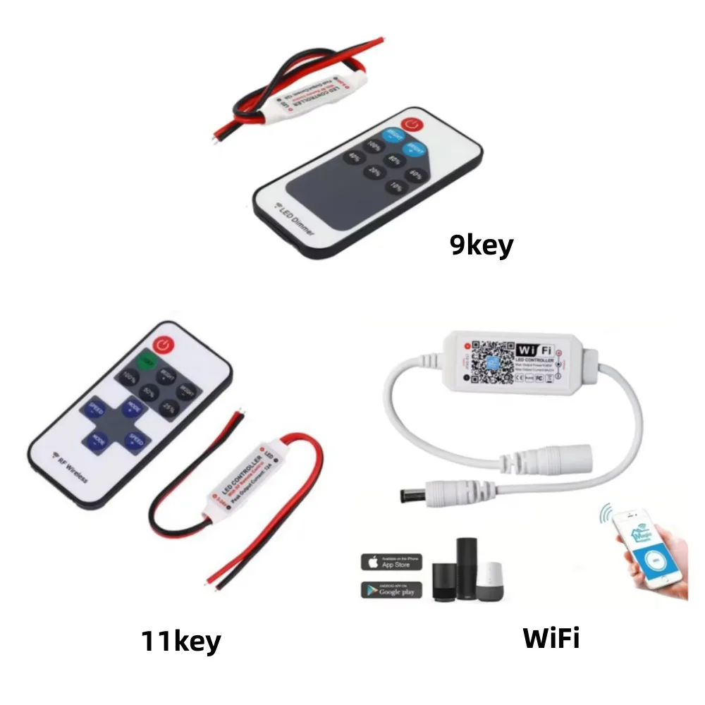 รูปสินค้า ตัวควบคุมแสงไฟ LED WiFi สีเดียว ปรับความสว่างได้