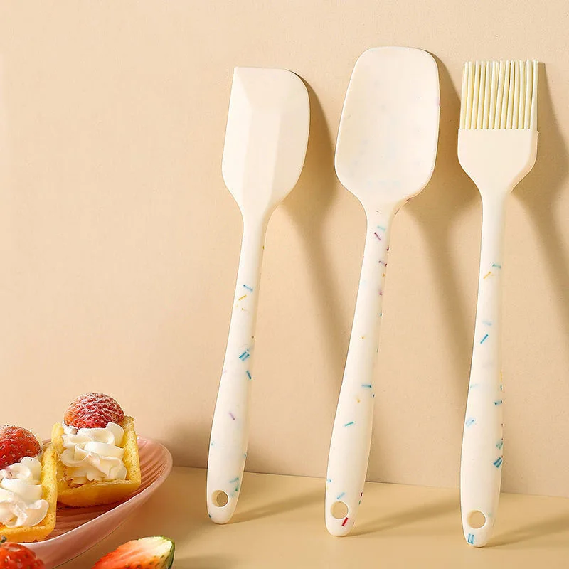 

Candy Color Silicone Spatula Cream Chocolate Food Scraper Pastry Butter Flour Blender Bread Barbecue Baking Oil Brush Cake Mixer