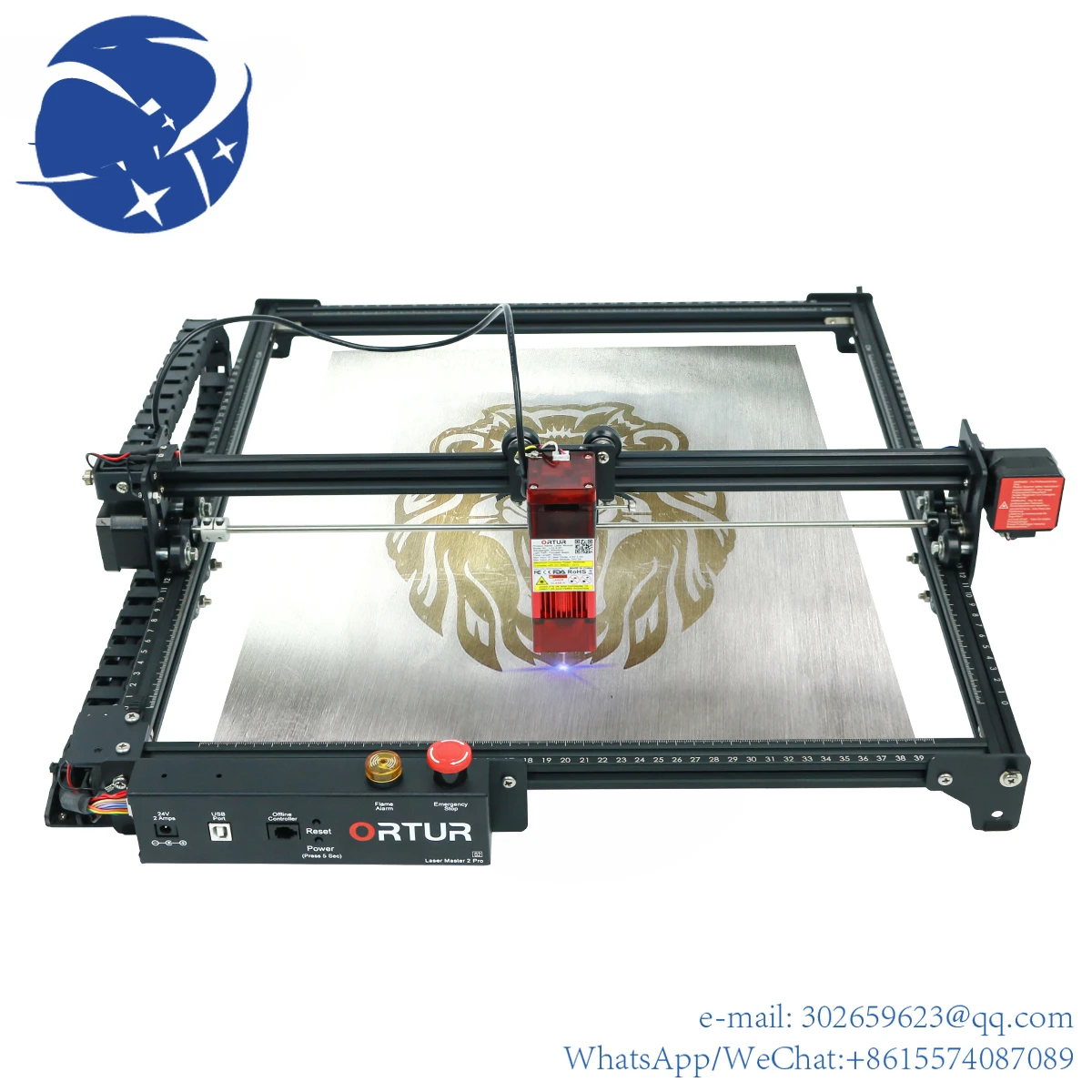 

Ortur Laser Master 2 Pro S2 Engraver DIY Marking for Metal with 32-bit Motherboard 400*400mm Area Large Engraving