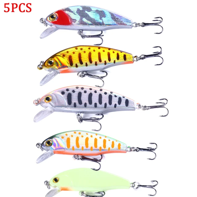 5pcs/lot Sinking Minnow Set of Fishing lure 50MM-3.1G-14# Wobbler