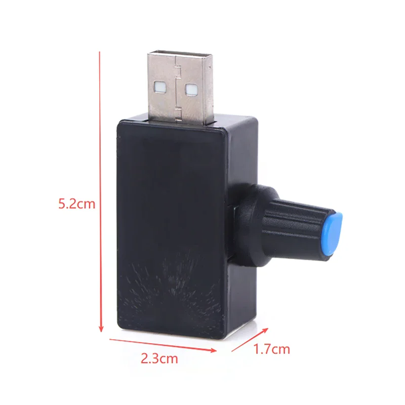 스위치가있는 5W DC5V2A 팬 유도 속도 컨트롤러 USB 보호 유형-C USB 노트북 휴대 전화 냉각 팬 컨트롤러