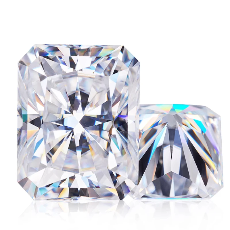 모이사나이트 라디언트 컷 D 컬러 랩 그로운 합성 다이아몬드 루스 젬스톤, 쥬얼리 DIY 반지, 귀걸이, 목걸이에 적합