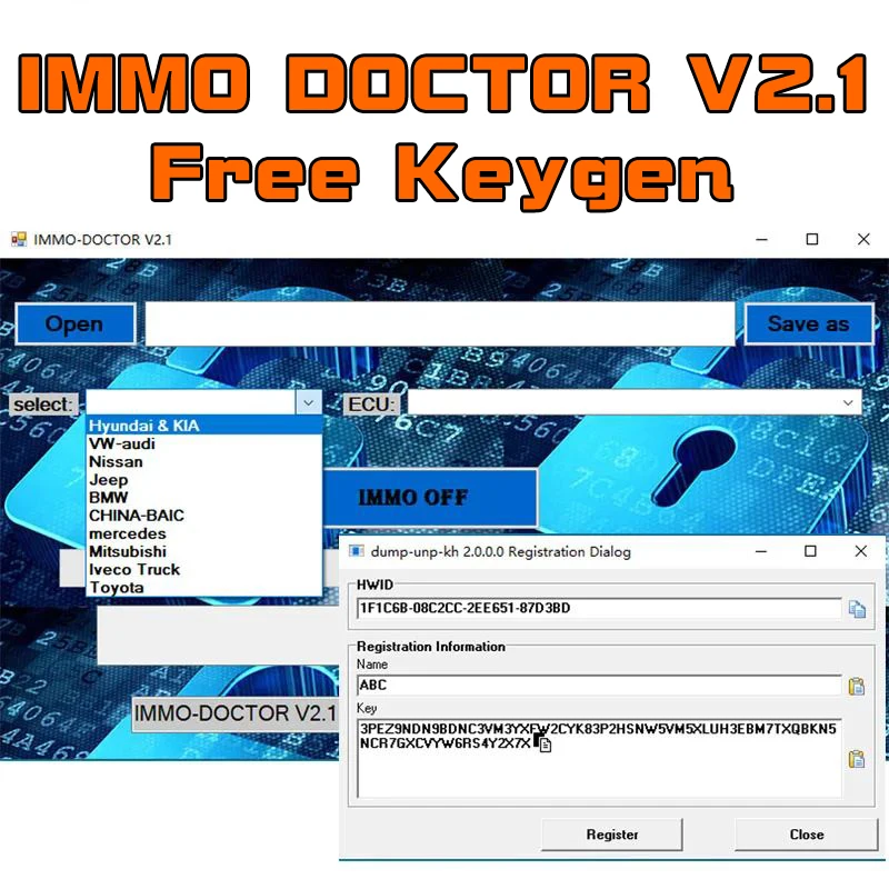 2023 Immo Doctor V2.1 Con Unlimited Keygen Multi Brand Immo Off Software Ecu Chip Tuning Per Sim2K Mt38 Me 17.9.2 Med17.9.8