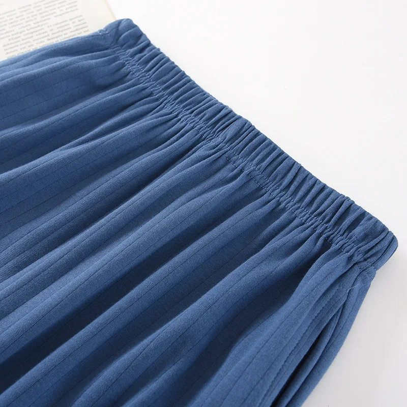 Männer Pyjama hose neue reine Baumwolle Frühling Herbst zu Hause tragen Schlaf hose lose männliche Nachtwäsche Pyjama Hose Bottom ing Nachtwäsche – Detail 8