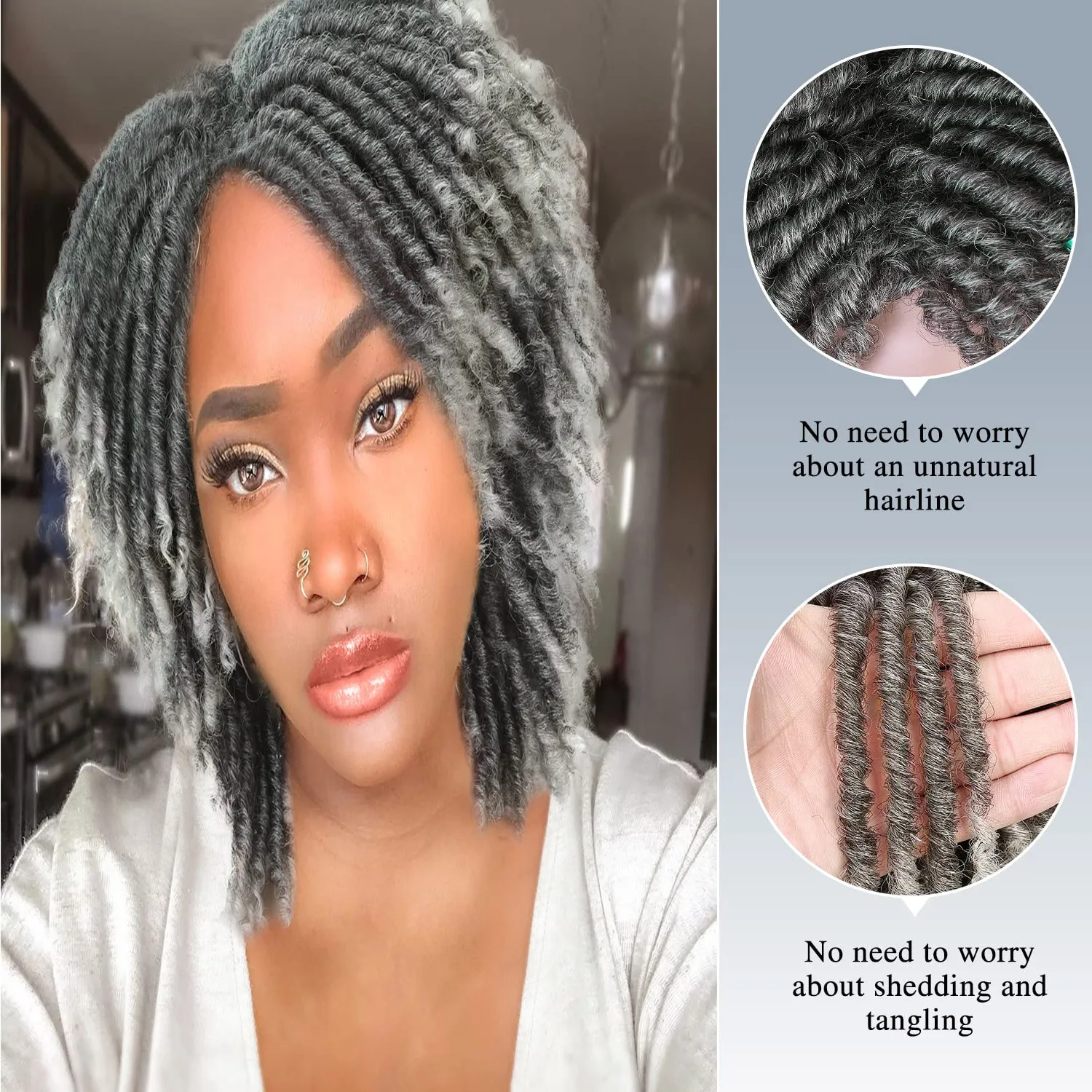 

Blonde Dreadlock Wig for Black Women And Men Short Twist Braided Wigs For Women Faux Locs Wig Afro Synthetic Wig For Men