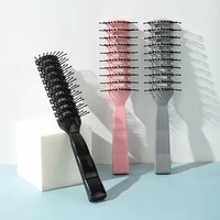 Men Plastic Vent Hair Brush Anti-static Comb Hairdressing Salon Barber Curly Hair Care Wig Styling Tool Comb Brush Massage Tool 2