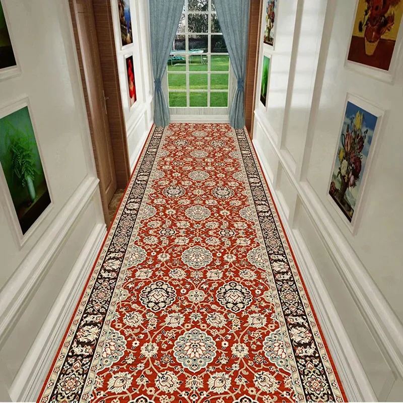 Luxury Design Long Carpet Runner for Corridor Hallway Decor Non-slip Strip Carpets HOTEL Living Room Doorway Washable Doormat 6