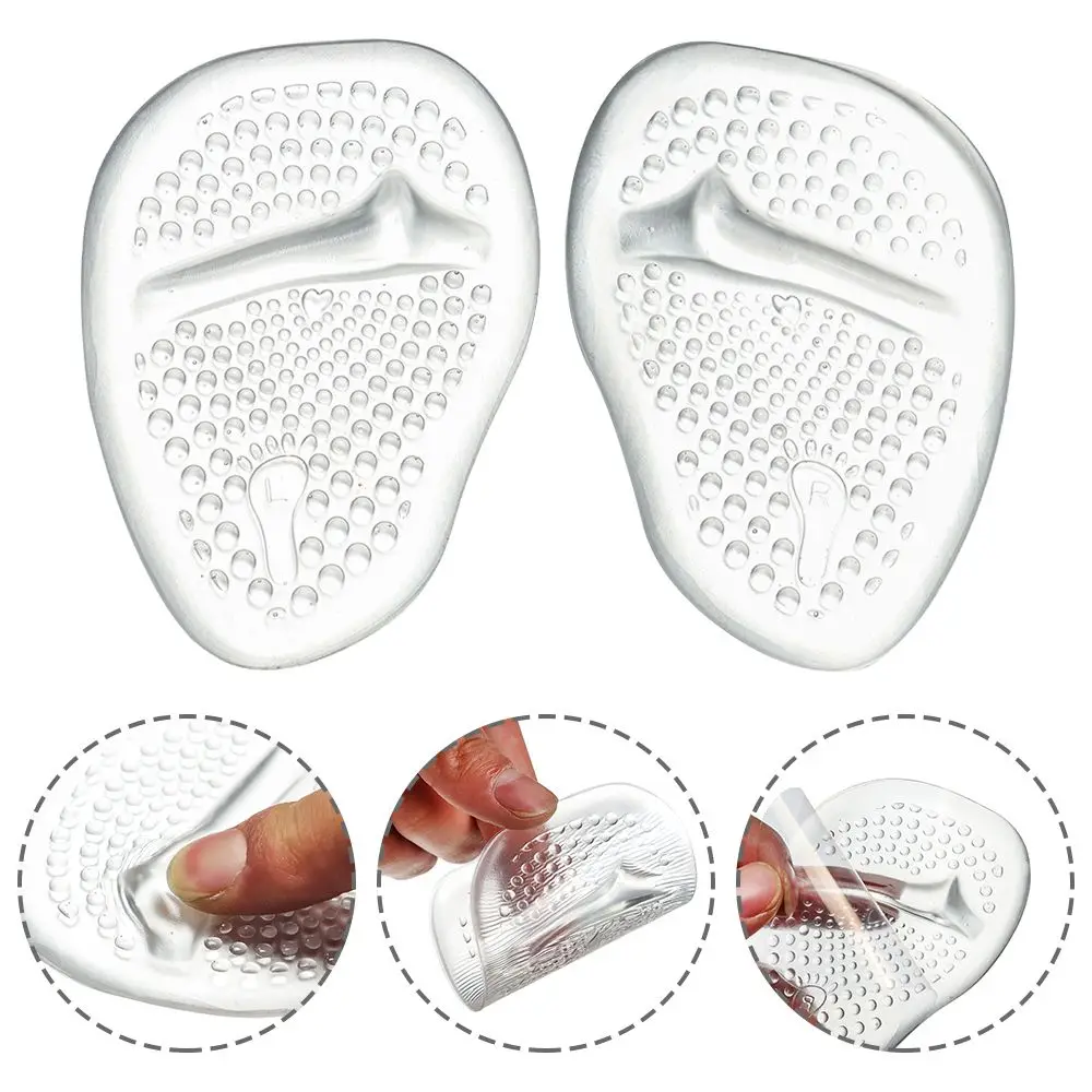 

High Heels Transparent Anti-Slip Forefoot Shoe Pad Half Size Shoe Pad Silicone Gel Insoles Foot Protector