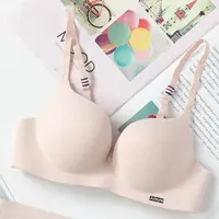 Soutien-gorge en soie glacée pour femmes, Bralettle Sexy sans couture, Push Up, Lingerie sans fil, une pièce, bonnet AB, bretelles réglables, couleur bonbon 4