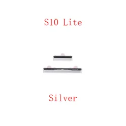 Power ON/OFF and Volume Button Side Key Replacement Set for Samsung Galaxy S10 Series (S10 Lite Silver)