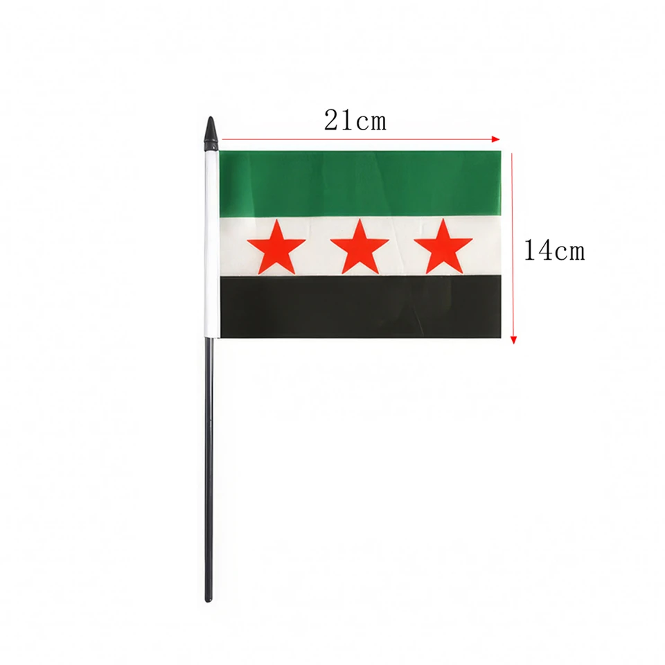 Drapeau De La Syrie Avec L'homme De Silhouette De Ballon De La Parole