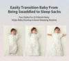 INSULAR Baby Sleeping Bags 100% Cotton Infant Sleep Sack Anti-shock Sleeve Sleeveless Uterine Simuolation Design 4 Seasons 5