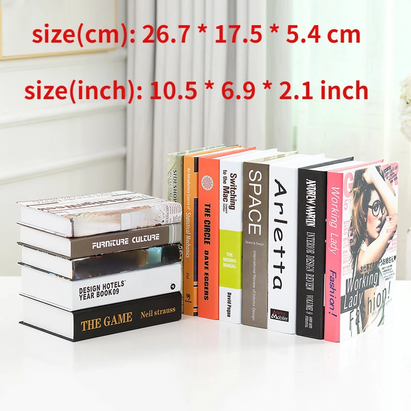 

Поддельные искусственные украшения, современный кофейный столик, фотоаксессуары для дома, простые поддельные книги