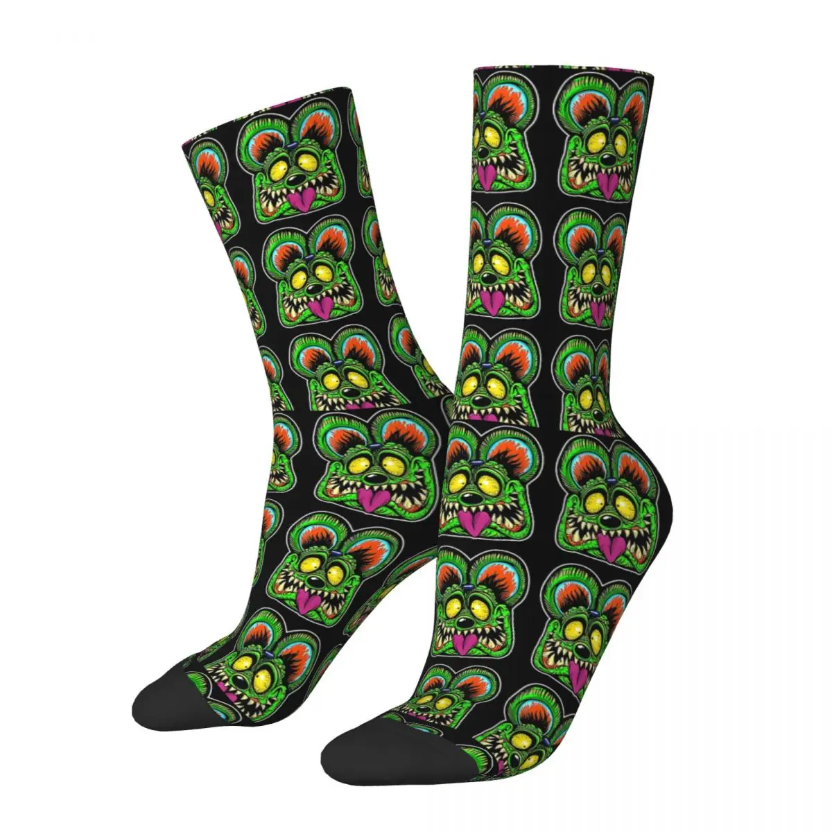Calzini Scrm-Rat Rat Fink Escursionismo 3D Print Boy Girls Calzino A Metà Polpaccio